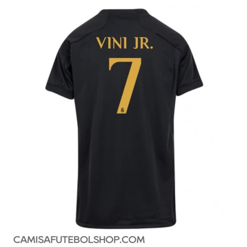 Camisa de time de futebol Real Madrid Vinicius Junior #7 Replicas 3º Equipamento Feminina 2023-24 Manga Curta